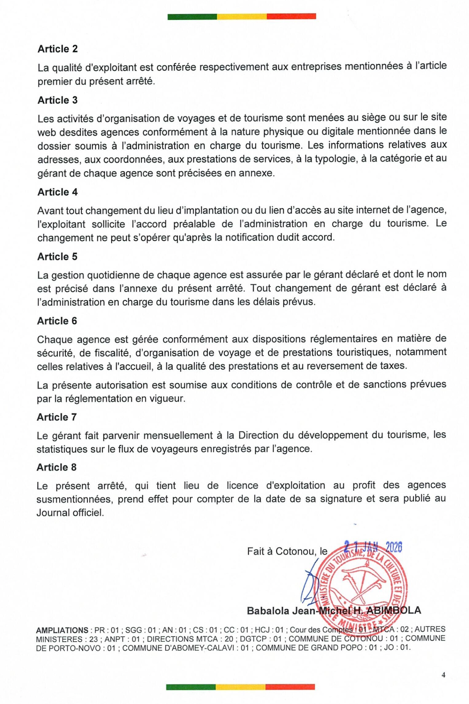 Agrément Officiel